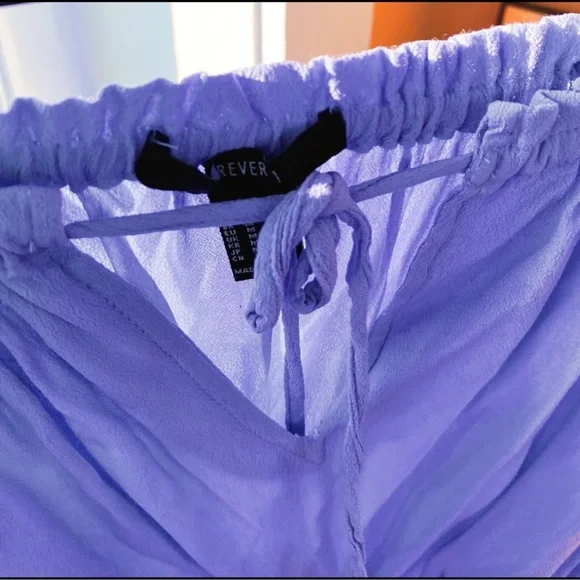 Periwinkle Blue Ruffle Peasant along Sleeved Off The Shoulder Crop Top - Picture 3 of 9